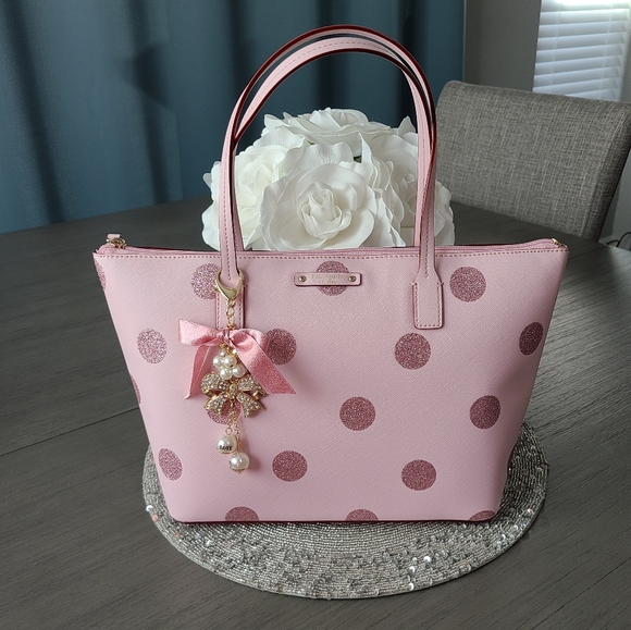 kate spade Handbags - NWT - Kate Spade Hani, Haven Lane Pink Polka-dot Tote